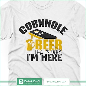 Funny Cornhole & Beer Quote SVG: Backyard Game Design (Digital Download