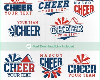Cheer Team SVG Bundle: Custom Mascot & Text Designs (Cricut Files)