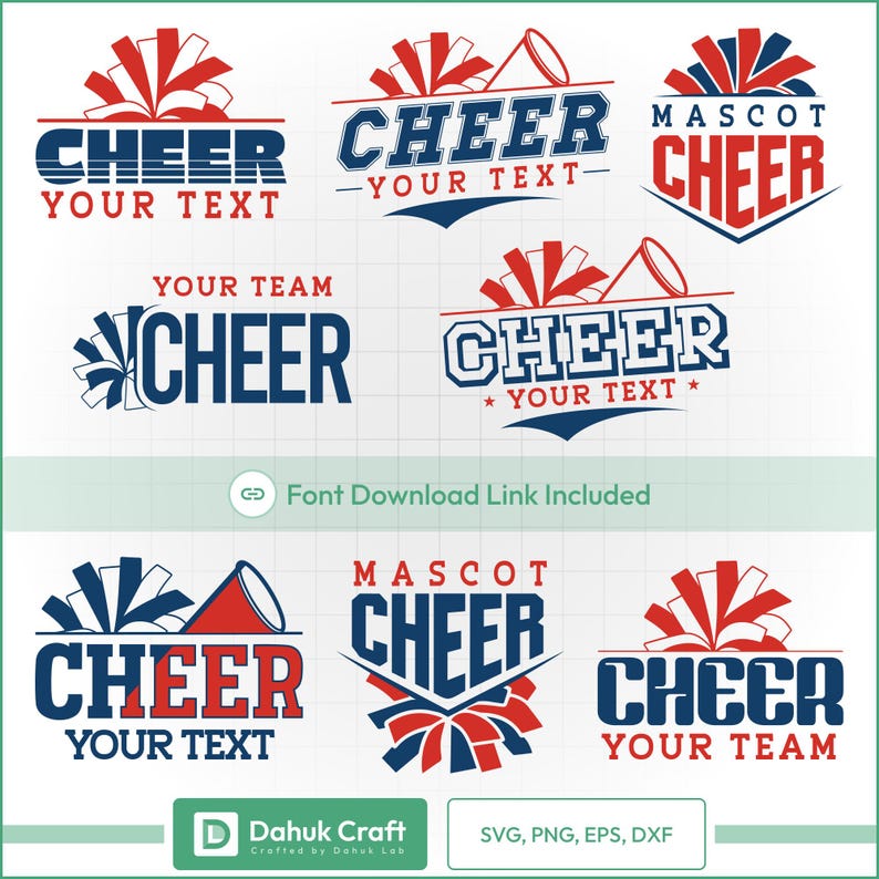 Cheer Team SVG Bundle: Custom Mascot & Text Designs (cricut Files) - Etsy