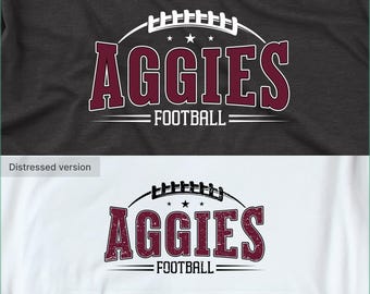 Aggies football svg – team cut file for cricut & silhouette – football svg for shirts, crafts, vinyl and bundles