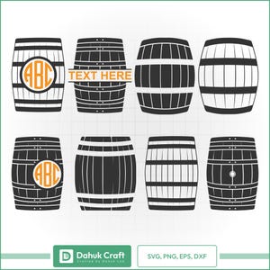 Rustic Whiskey Barrel SVG Design Bundle: Clipart, Cut File (Digital Download)