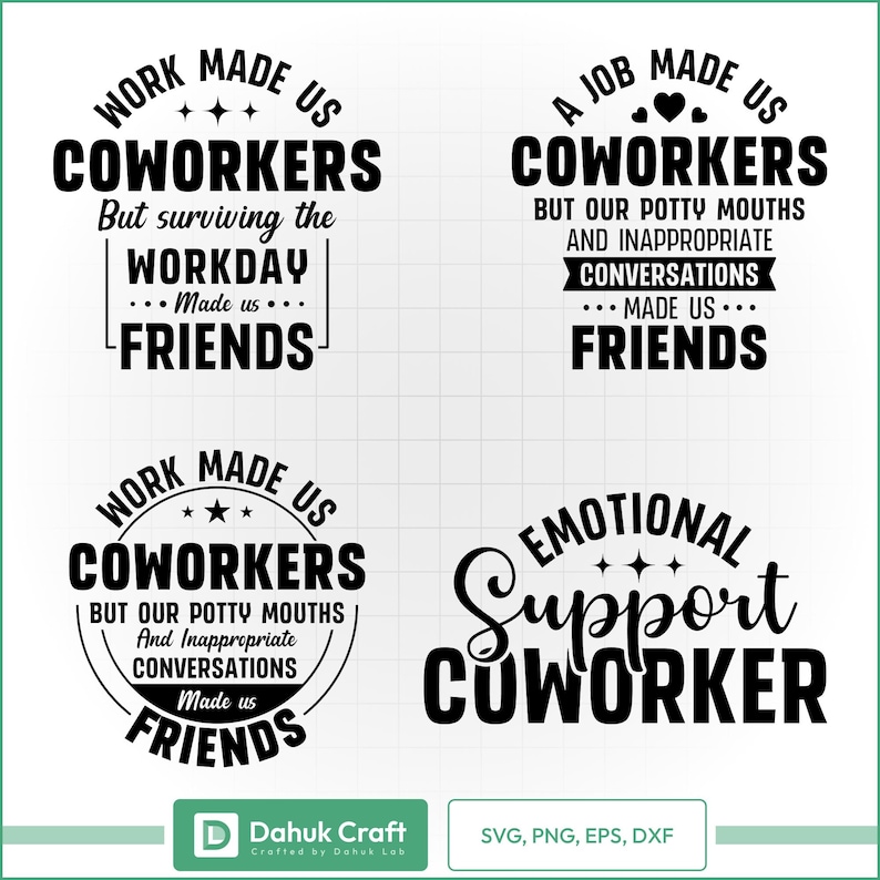 Coworker Quotes SVG Bundle: Funny Office Gift (digital Download) - Etsy