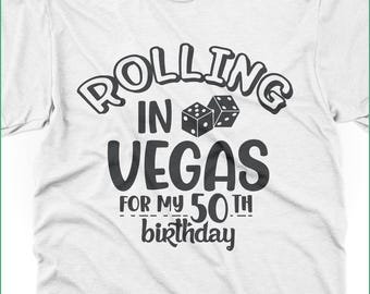 Diseño SVG para viaje a Las Vegas por el 50 cumpleaños: Gráfico de dados de casino (descarga digital)