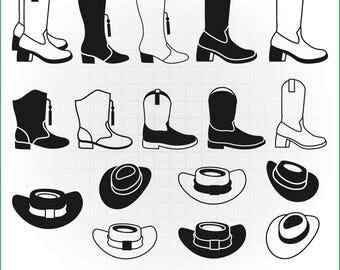 Drill team boots svg – majorette and marching boot silhouettes for cricut and silhouette – svg png dxf eps cut files