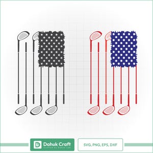 Golf USA Flag SVG: Patriotic Golfing Design (Digital Download)