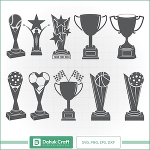 Trophy SVG Bundle: Sports Award Designs for Cricut & Silhouette (SVG, EPS Files