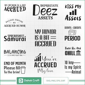 Accounting Humor SVG PNG Cut Files for Crafters Accountant shirt designs svg bundle
