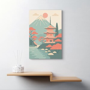 Mount Fuji Japan Wall Art Printable | Eco-Friendly Travel Decor | Instant Digital Download Nature Inspired Home Office Gallery Wall Style