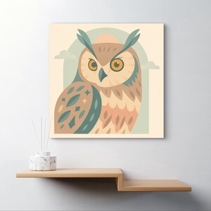 Owl Nursery Wall Art Printable | Woodland Animal Decor | Eco-Friendly Digital Download | Baby Room Art | Instant Nursery Print