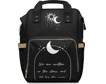 Mochila para pañales Moon Phase, bolso de nailon versátil para bebé
