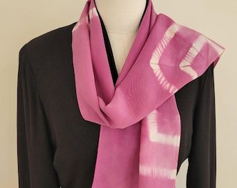 Naturally Dyed Silk Shibori Scarf