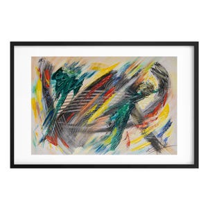Didier Angels, pintura abstracta original "Orgullo y prejuicio", acrílico sobre cartón, 55 x 38 cm, 2005