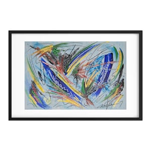 Didier Angels, original abstract painting "The Catcher in the Rye", acrylic on cardboard, 54 x 36 cm, 2002 - Contemporary art, unique work