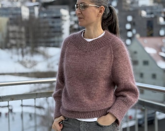 Sweater «Vittoria» - Knitting Pattern in PDF Format with Video Tutorials, from Cast-On to Bind-Off – Knitting by SmithOlgaKnitting