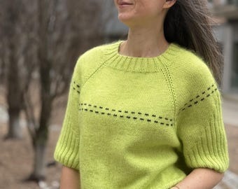 Sweater «Freddo» - Knitting Pattern in PDF Format with Video Tutorials, from Cast-On to Bind-Off – Knitting by SmithOlgaKnitting