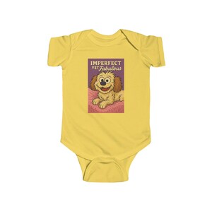 Body de bebé imperfecto pero fabuloso. Adorable atuendo para bebés amantes de los perros.