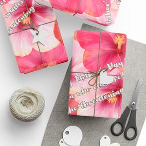 Happy Mother's Day to the woman who mastered the art of the threatening whisper. Pink Floral Script Gift Wrap Roll