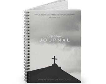 Mit dem Glauben reisen, ein Gebet nach dem anderen. Faith Journal Spiralblock | Christliche Kreuzkirche