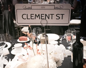 Wedding Street Signs Sign Number Bride and Groom Name