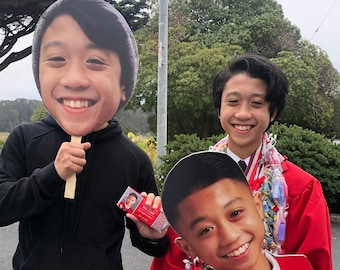 Graduation Big Head Cutout on Foam Core for Graduation Parties Birthdays Head Cutout on a Stick Head Cut Out Mounted on Foam Core