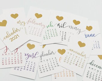 Mini Quotes Calendar Etsy lny calendar 2021