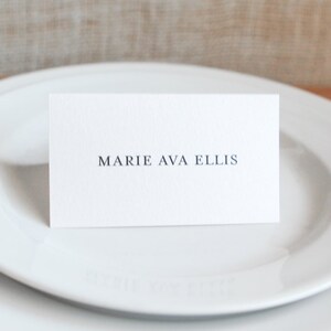 PRINTED Wedding Place Cards - Simple Font Text Wedding Custom Customize Place Cards Simple Elegant Names Guest Escort Cards