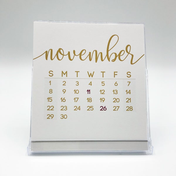 SALE!!  2022 Desk Calendar Printed Colorful Month Script Design Calendar Monthly Calendar with Stand