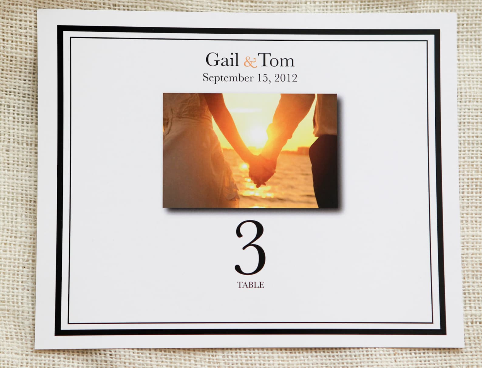 8x10 or 6x8 Wedding Table Name Number With Custom Customize Photo Pic ...