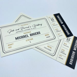 Train Ticket Place Card - Train Ticket, Custom Train Ticket Escort Card Wedding, Custom Event Ticket