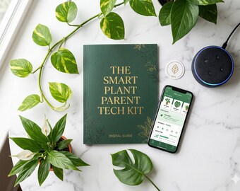 Paquete imprimible en PDF para el cuidado de las plantas, rastreador inteligente de plantas, etiquetas NFC, avisos de IA, planificador de bienestar.