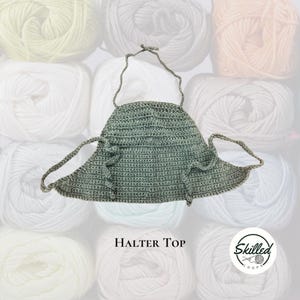 Crochet Simple Gray Halter Top - Summer Time Crop Top