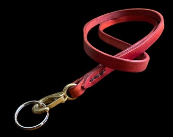 Trendy Leather Key Chain, Personalized Lanyard, Fob