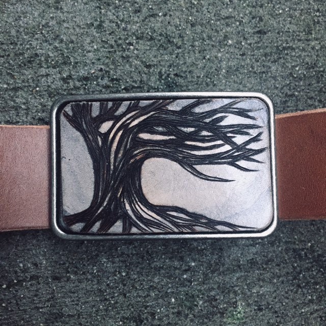 tree belt buckle