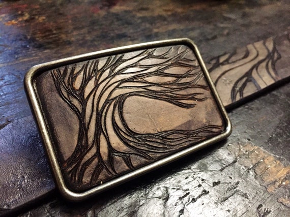 tree belt buckle