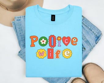 Camiseta de esposa de policía // LEOW // Softsyle