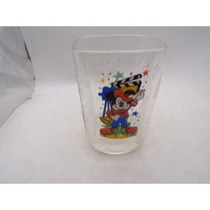 Vintage Disney MGM Studios 10th Anniversary Mickey Mouse Glass Tumbler 1989-1999 image 1