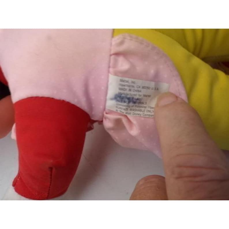 Vintage Mattel Disney Minnie Mouse Dress Me Plush Doll 12 Inch 1980s Vinyl Head image 2