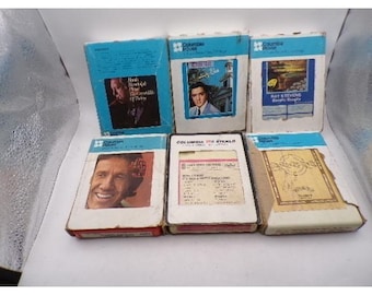 Vintage 8-Track Tape Lot of 6 Elvis Presley Marty Robbins Jefferson Airplane