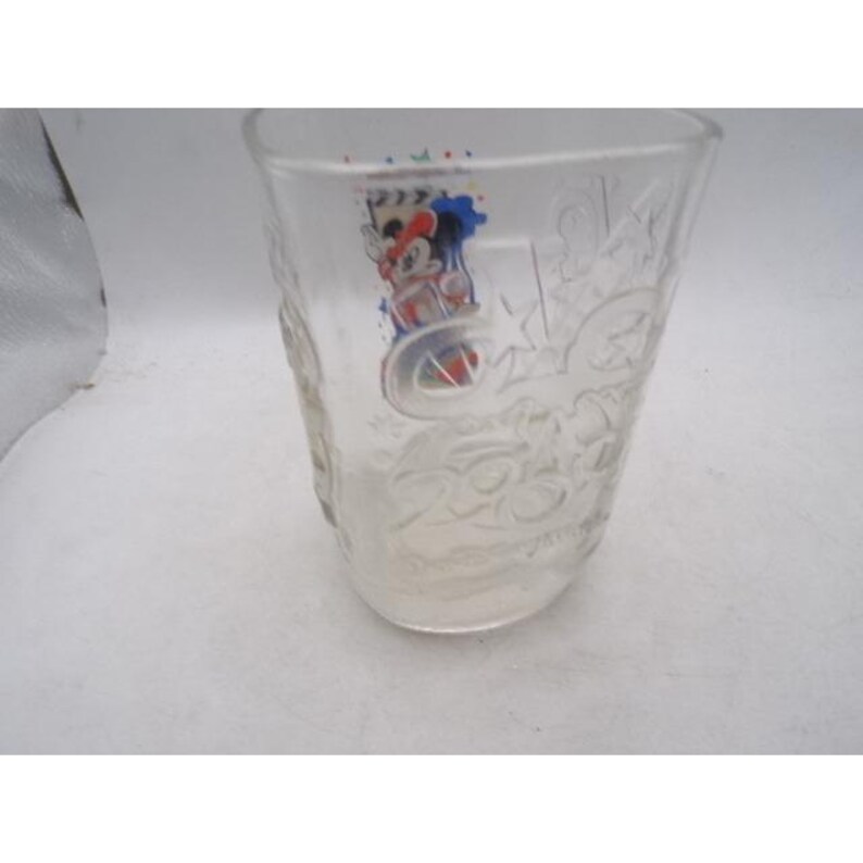Vintage Disney MGM Studios 10th Anniversary Mickey Mouse Glass Tumbler 1989-1999 image 2