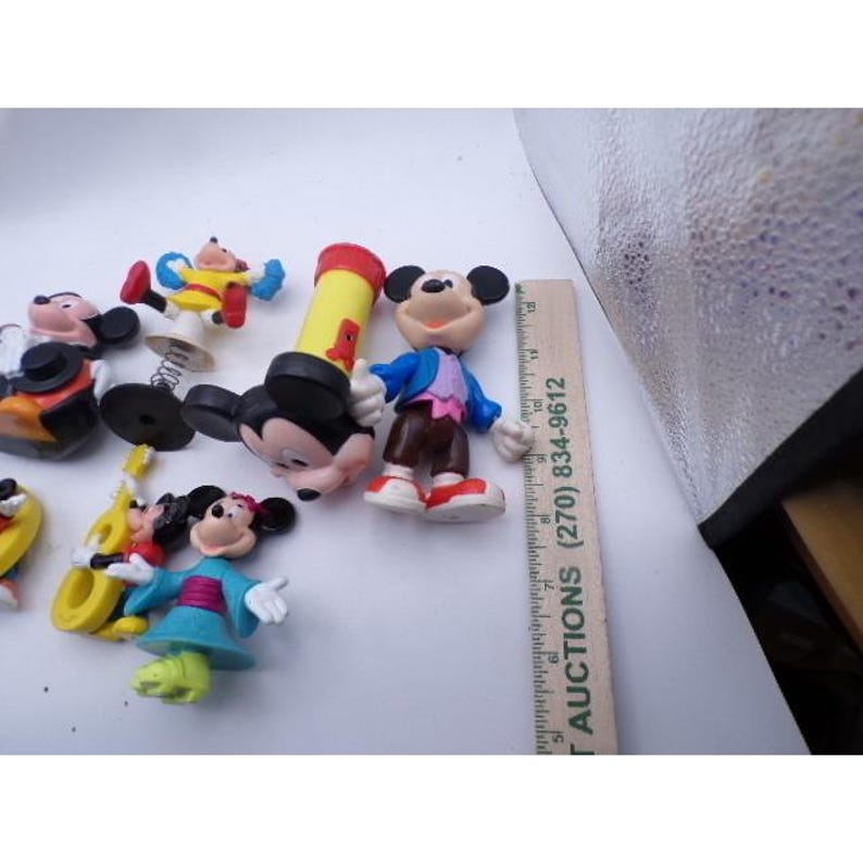 Vintage 80s Disney Mickey Mouse Figurines Lot Collectible Toys imagem 2