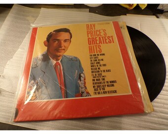Ray Price Greatest Hits Vinyl LP Columbia CL 1566 Country Crazy Arms City Lights