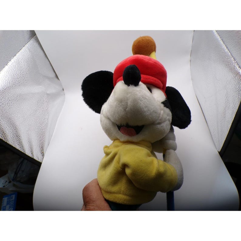 Vintage Mickey Mouse Golfer Plush Doll Beanbag Disney Parks 画像 3