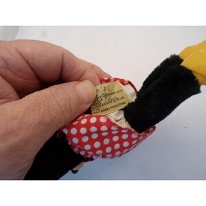 Vintage Minnie Mouse Plush Doll Wallace Berrie Disney Polka Dot Dress 7 Inch image 2