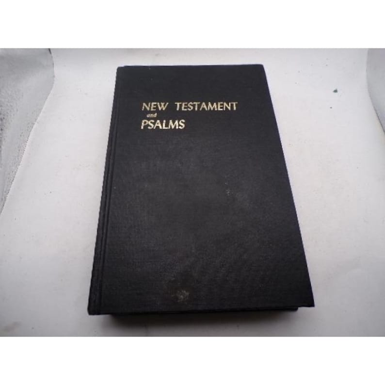Vintage New Testament and The Book of Psalms Black Hardcover Pocket Bible KJV image 1