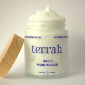 Whipped Tallow Moisturizer with Methylene Blue – 100% Grass-Fed Beef Tallow for Face & Body – Unscented Natural Skincare by Terrah