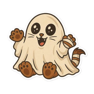 Boo Kitty Kawaii sticker