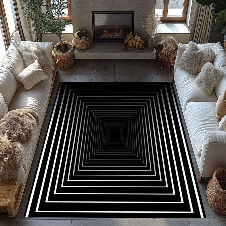 3D Rug, Illusion Carpet, Tunnel Rug, Optical Floor, Living Room Mat ...