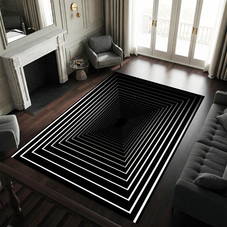 3D Rug, Illusion Carpet, Tunnel Rug, Optical Floor, Living Room Mat ...