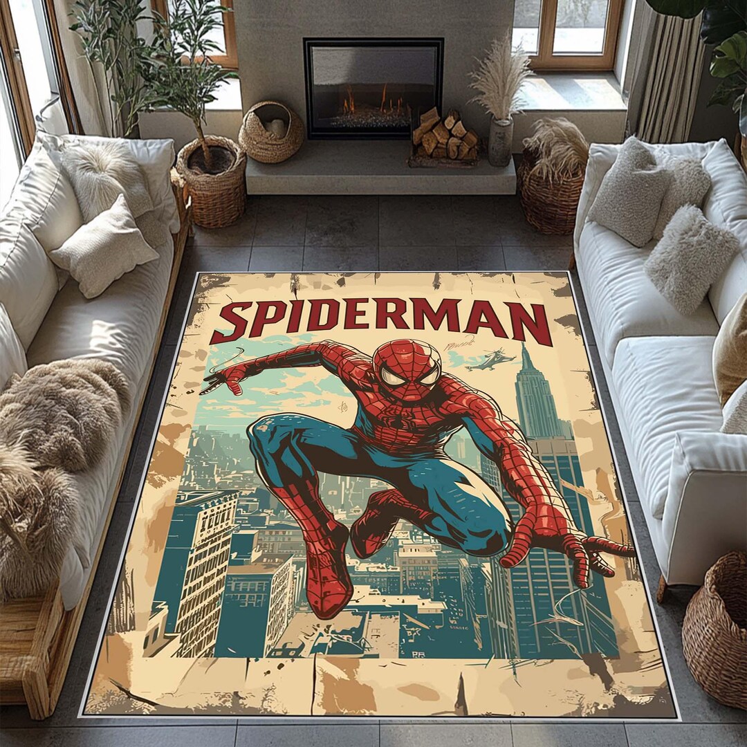 Spiderman Rug, Amazing Spider Man Rug, Avenger Rug, Super Hero Rug ...
