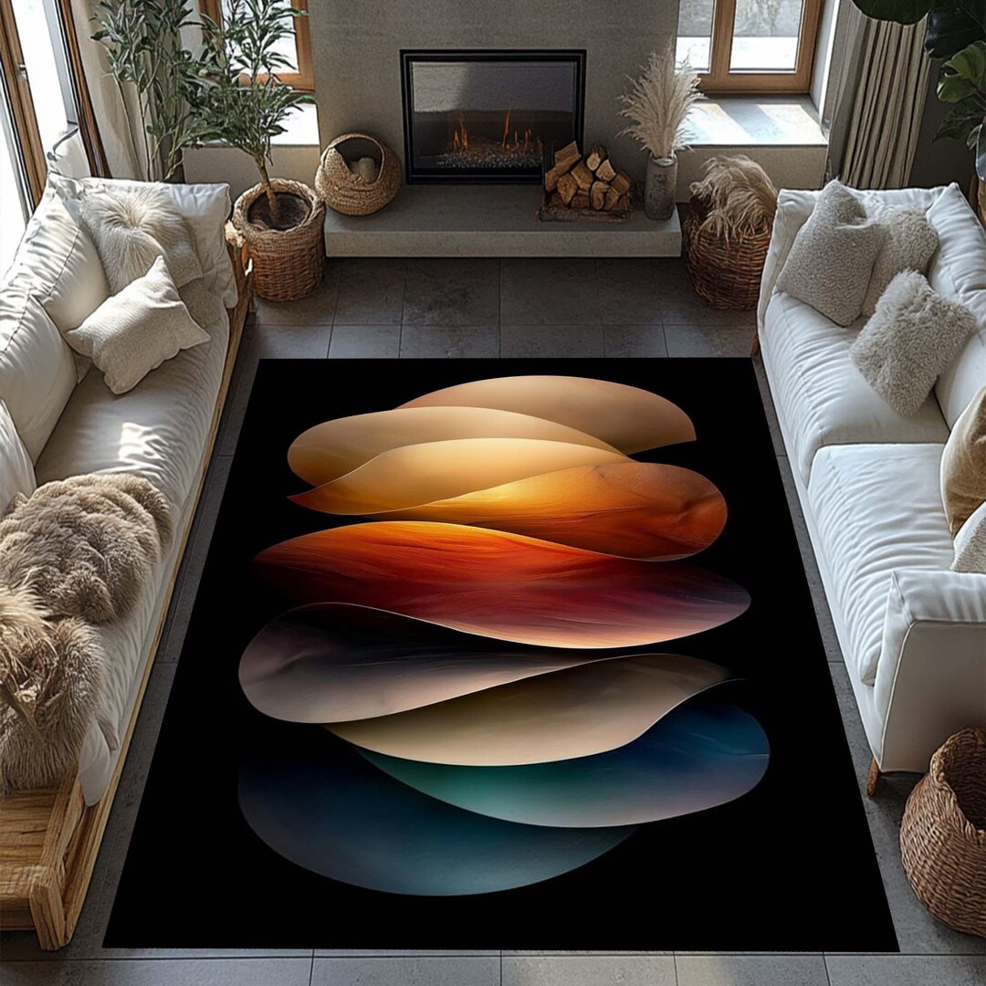 Abstract Rug, Colorful Rug, Abstract Art Rug, Area Rug,unique Decor ...